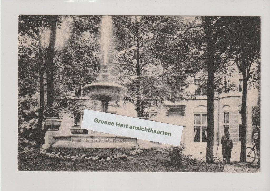 Woerden - Raadhuis met Schaly-Fontein * 260607-19, Ophalen of Verzenden, Voor 1920, Gelopen, Utrecht