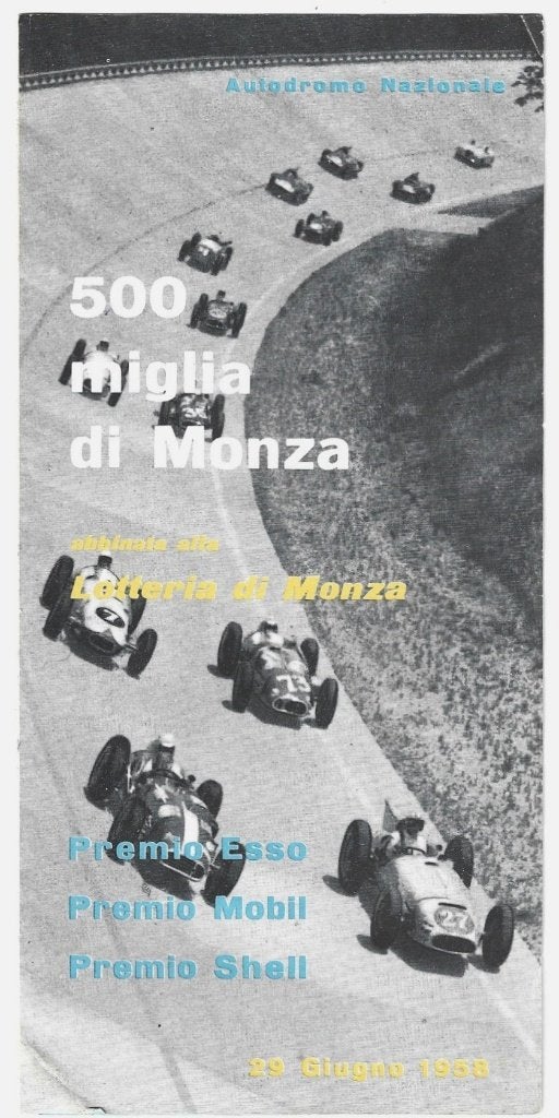 500 Miglia Monza folder autosport 1958, Ophalen of Verzenden, Zo goed als nieuw, Formule 1