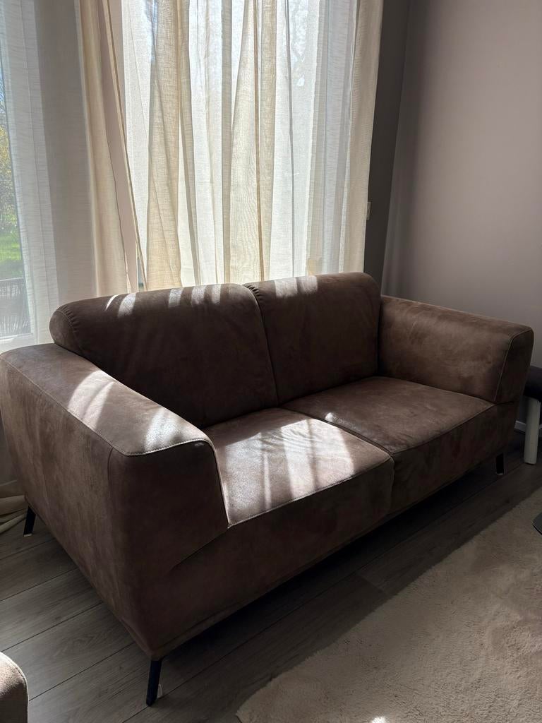 Bank bruin - Zitform 2-zits bank, Ophalen, Gebruikt, 150 tot 200 cm, Tweepersoons