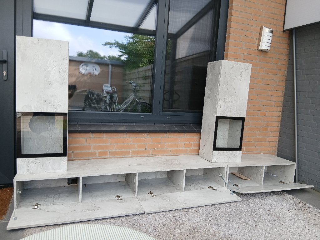 Wandmeubel betonlook gratis, Ophalen, Gebruikt, Overige houtsoorten, Met lade(s)