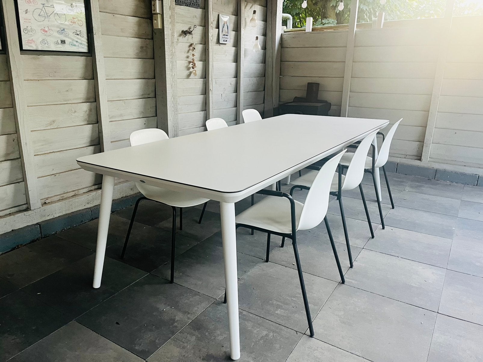 Nieuwe Hartman sophie studio tuintafel 240x100 (wit), Ophalen, Zo goed als nieuw, Rechthoekig, Kunststof