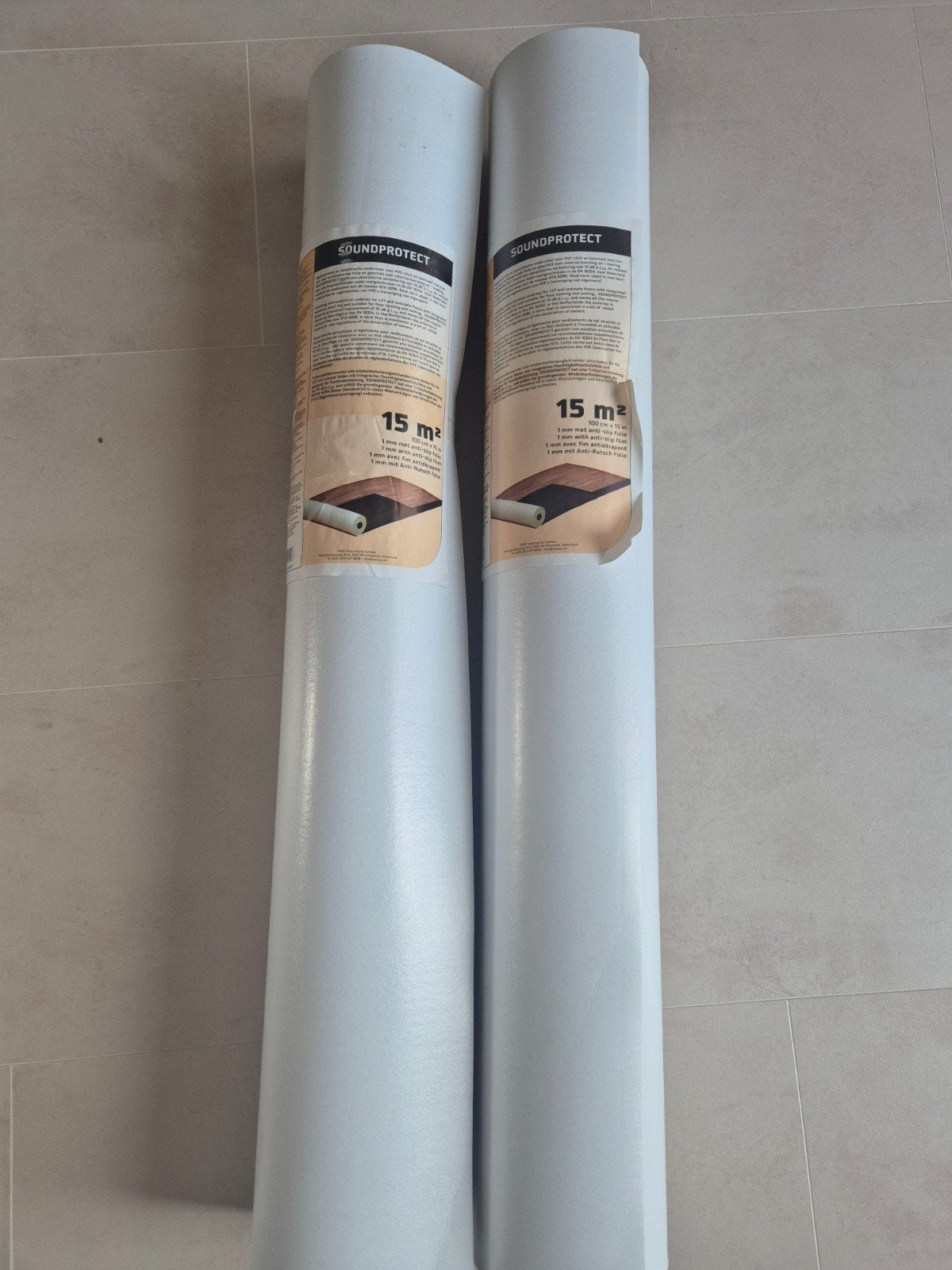 Nieuw 30m2 ondervloer Kwantum Soundprotect zwart/wit, Ophalen of Verzenden, Nieuw