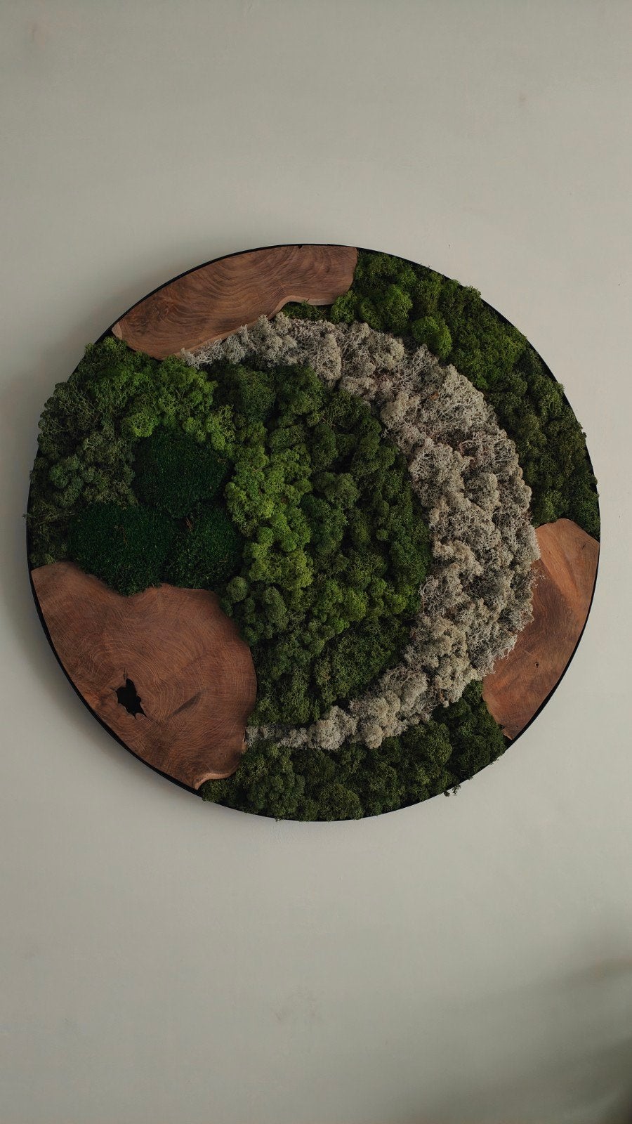 Natuurlijk Mosschilderij met Logo - Wanddecoratie, Ophalen, Groen, Schilderij, Eigen ontwerp