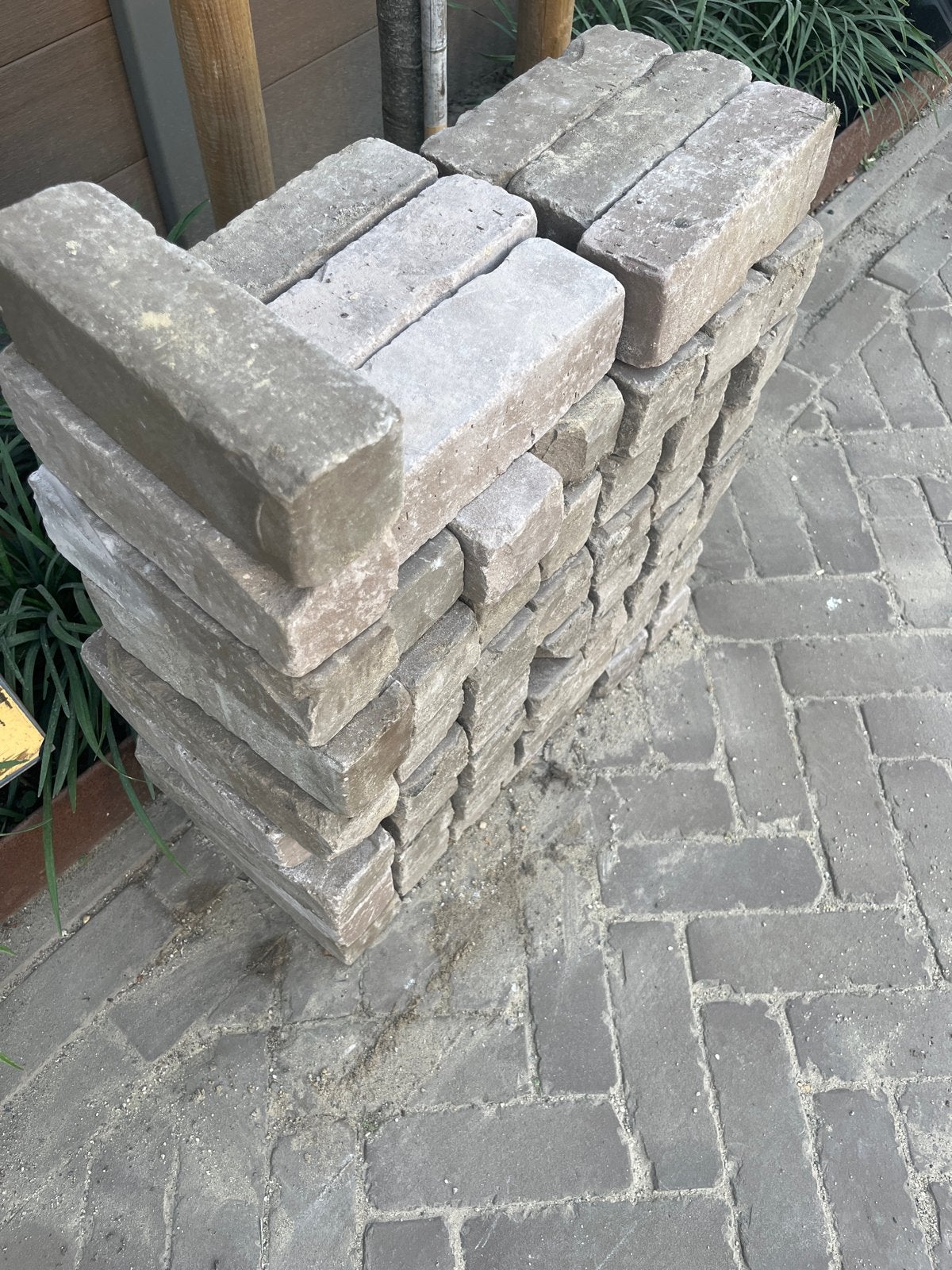 Triton hardgebakken straatstenen 20x6x7 cm - 56 stuks 0,67m2, Tuin en Terras, Tegels en Klinkers, Ophalen, Gebruikt, Keramiek