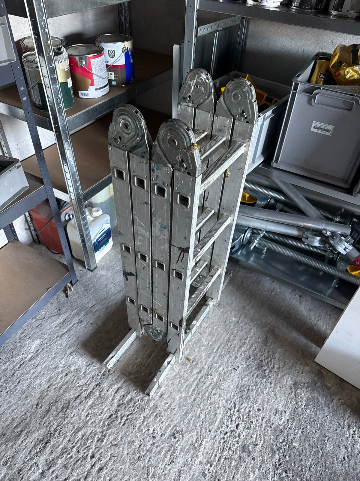 Opvouwbare aluminium ladder - Gebruikt, Doe-het-zelf en Verbouw, Ladders en Trappen, Gebruikt, Ophalen of Verzenden, Ladder, Opvouwbaar of Inschuifbaar