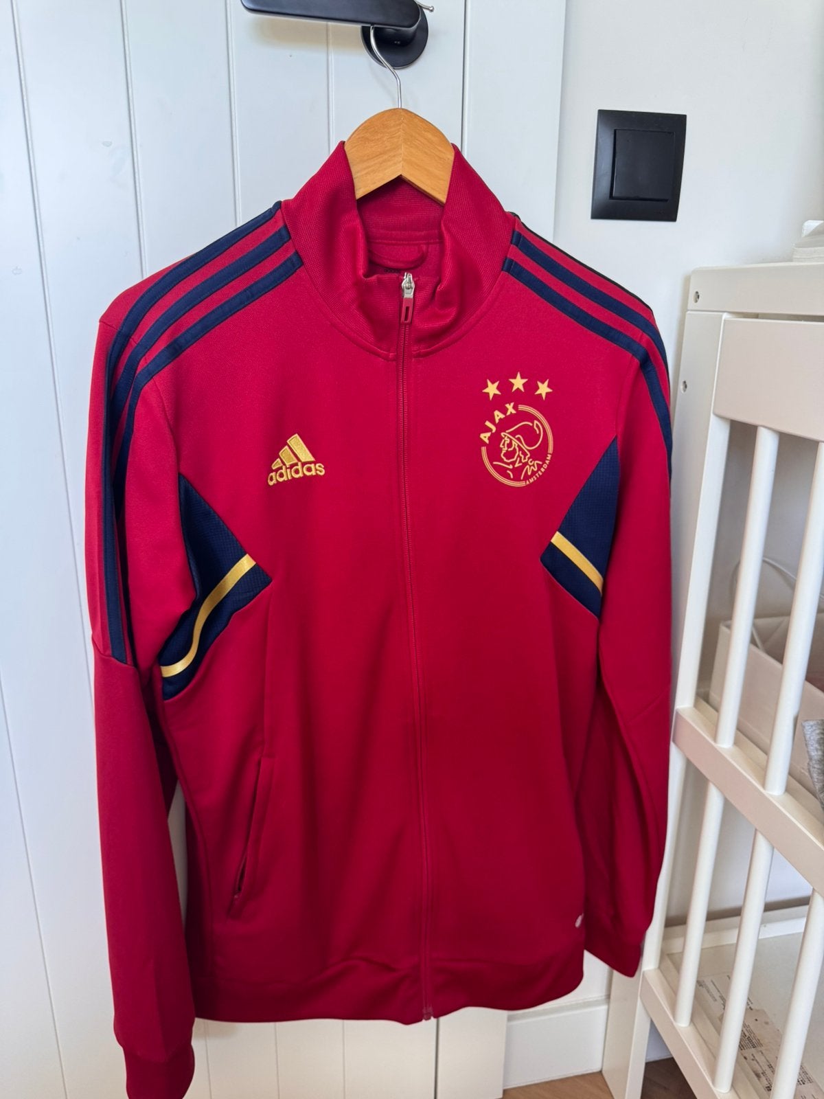 Ajax Amsterdam Adidas zip-up sweatshirt, Maat 48/50 (M), Ophalen of Verzenden, Zo goed als nieuw, Voetbal