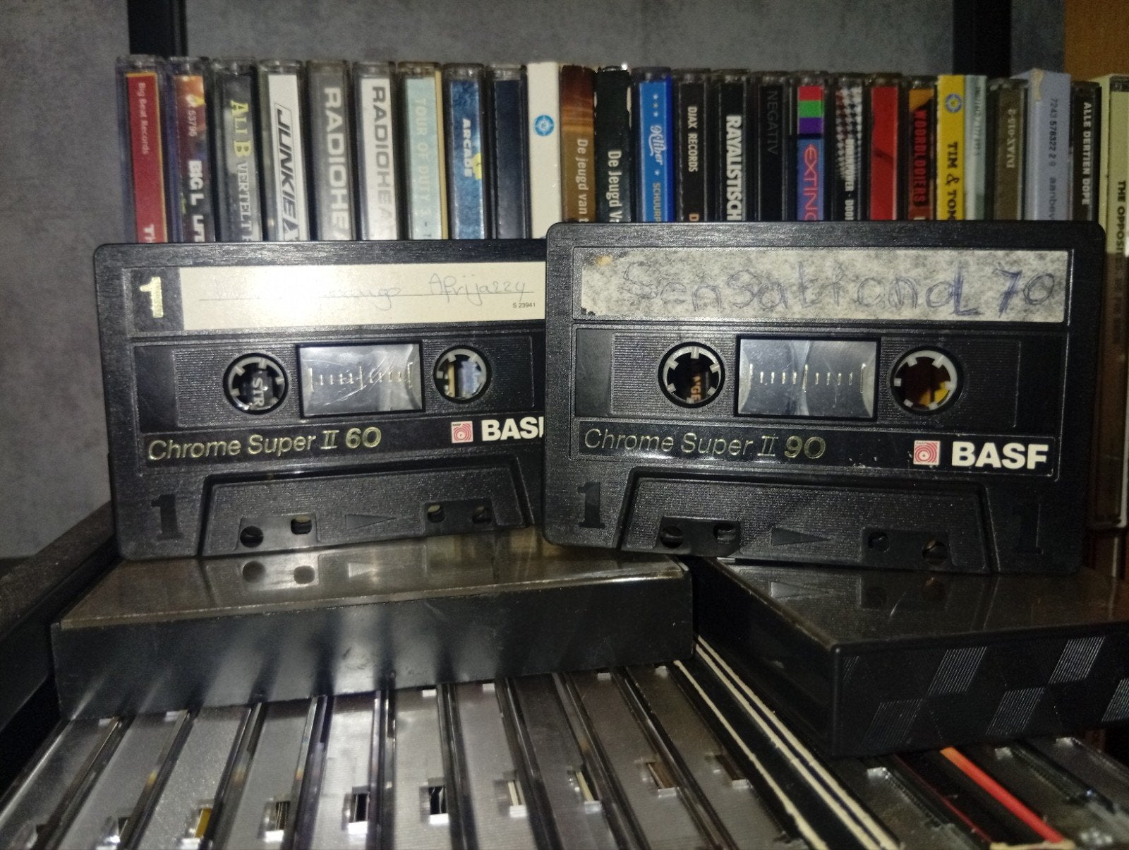2x BASF Super Chrome II bandjes 60 & 90, Gebruikt, 2 t/m 25 bandjes, Overige genres, Ophalen of Verzenden