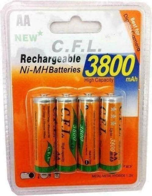 CFL 3800 mAh Oplaadbare AA Batterijen 4 stuks, Ophalen, Nieuw, Oplaadbaar