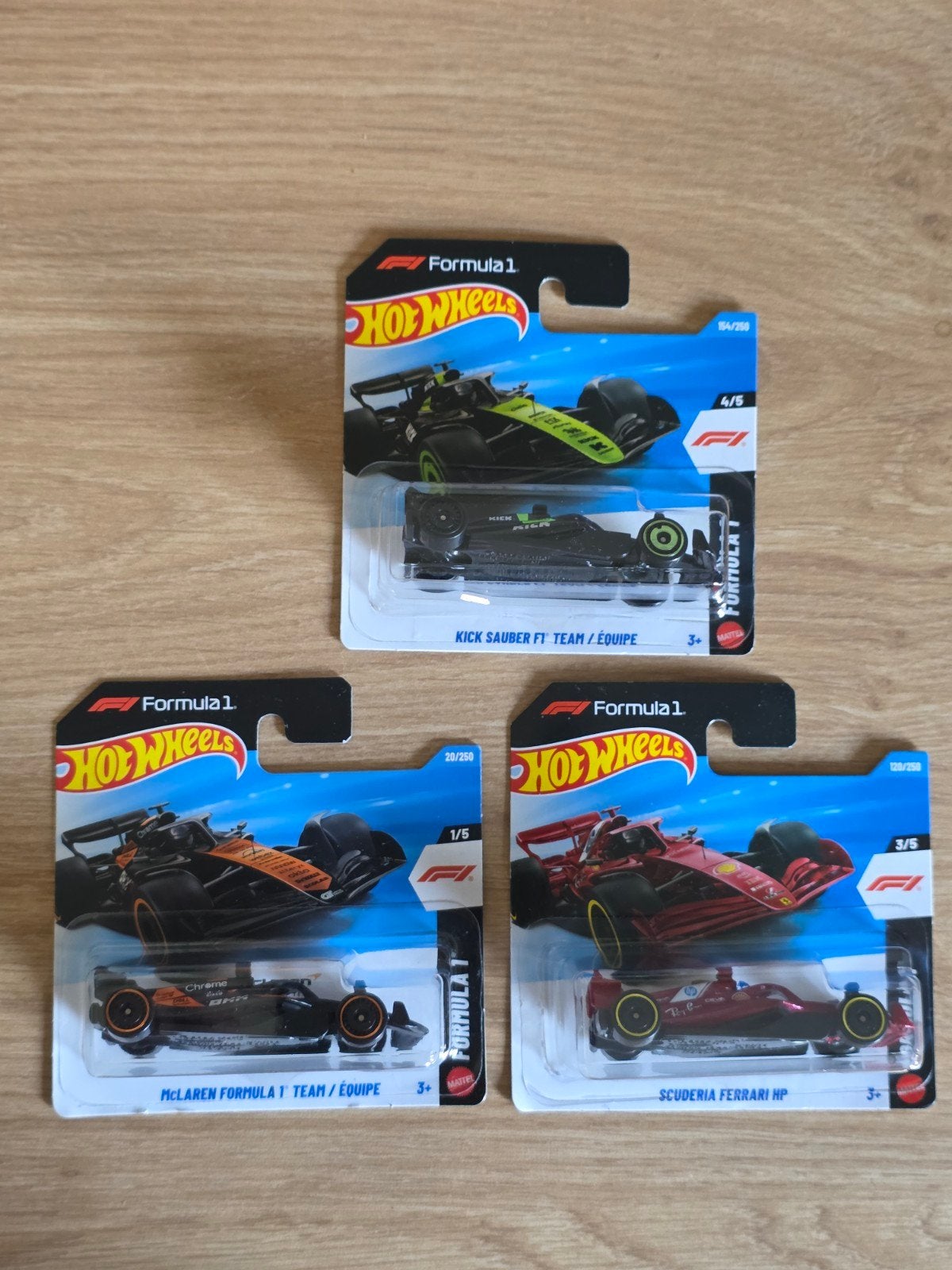 Hot Wheels Formule 1 Set: Ferrari, McLaren, Kick Sauber, Ophalen of Verzenden, Nieuw, Auto