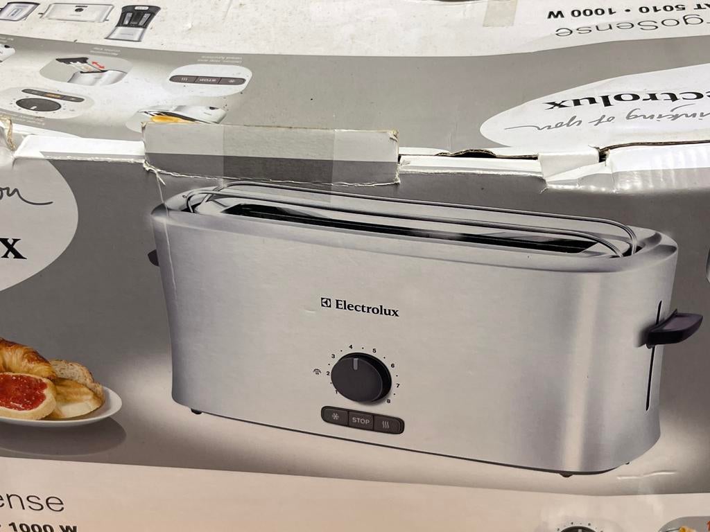 Electrolux Broodrooster - RVS - 1000W - GoSense, Ophalen of Verzenden, Zo goed als nieuw, Meer dan 8 standen