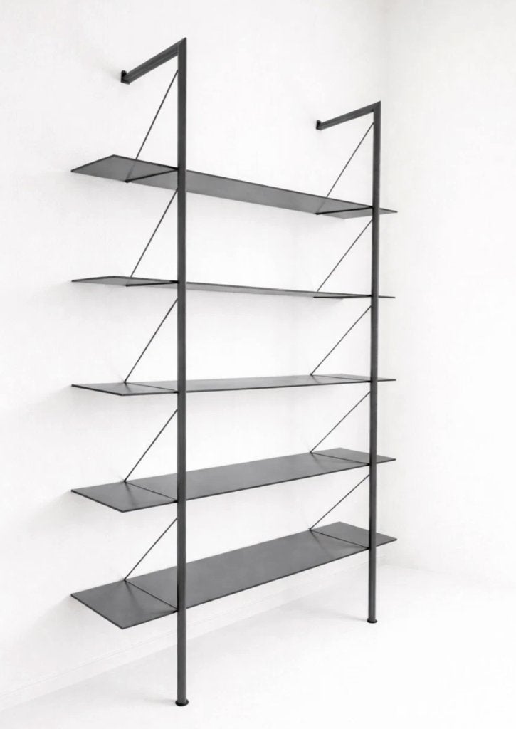 Tjord Bjorklund, Vintage Ikea Glass Bookcase / wall shelf, Ophalen, Met plank(en), 100 tot 150 cm, Zo goed als nieuw