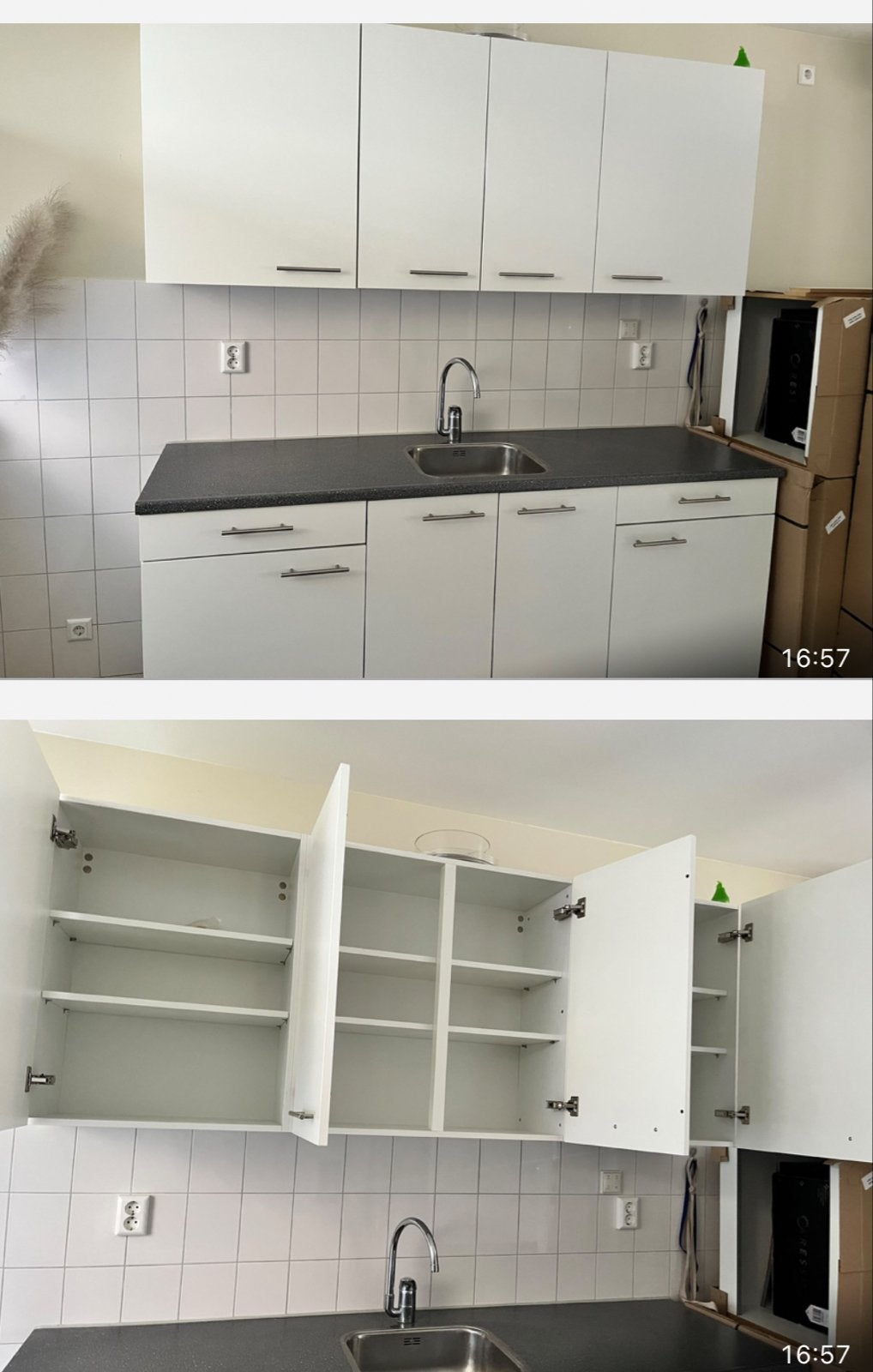 Nieuwe Kellerkeuken met Nieuw Aanrechtblad - 2m, 8 Kastjes, Wit, Nieuw, Enkelwandige keuken, Ophalen of Verzenden