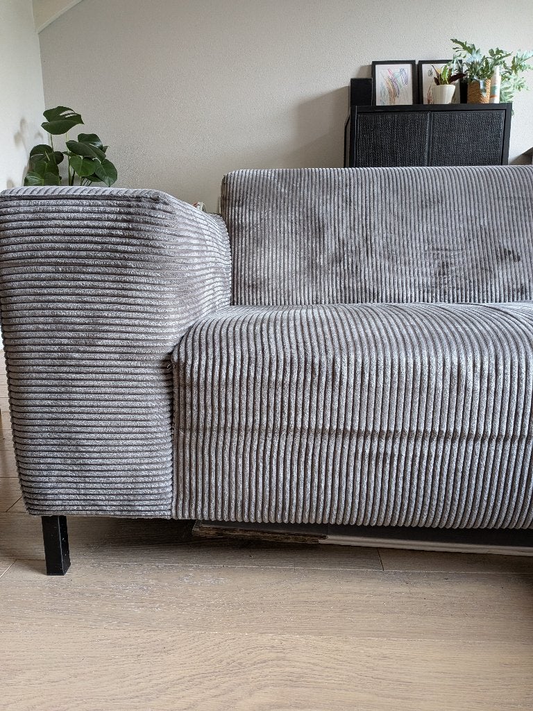 Gratis ophalen - bank 4 zits met hocker, Huis en Inrichting, Ophalen, Gebruikt, 75 tot 100 cm, Rechte bank
