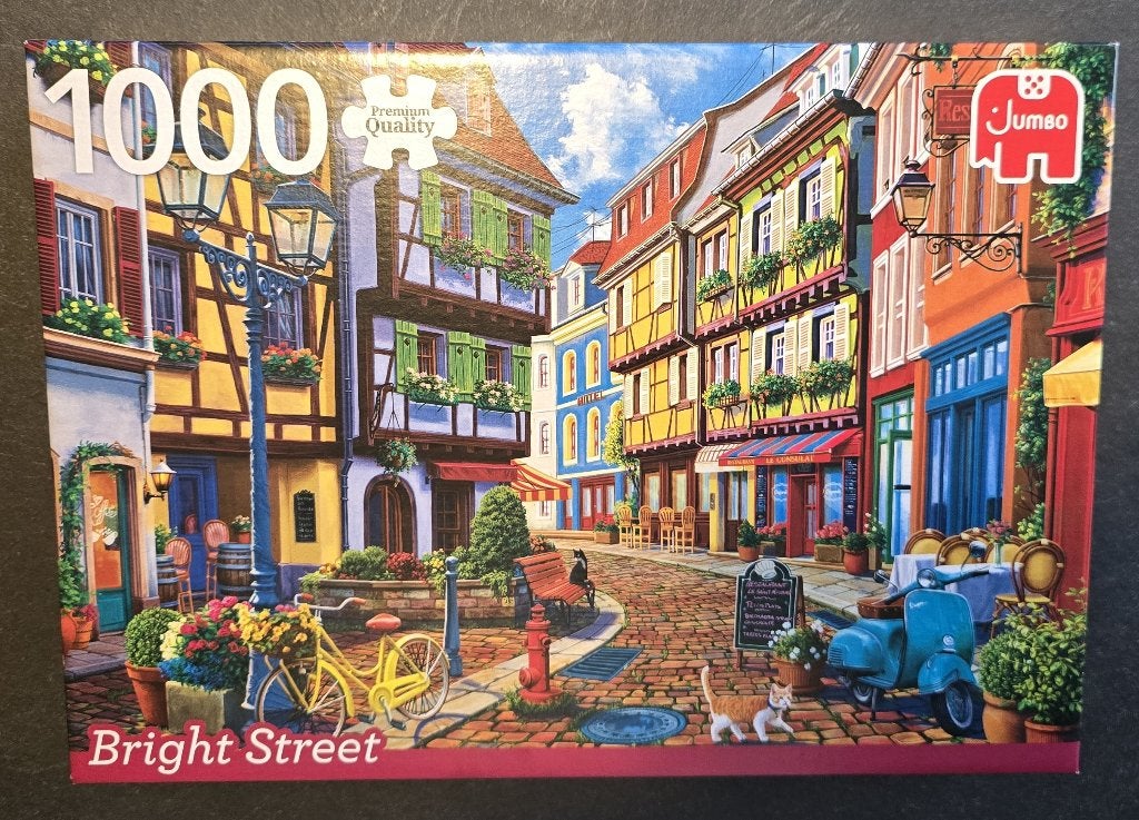 Puzzel Jumbo “Bright Street” 1000st, Ophalen, 500 t/m 1500 stukjes, Gebruikt, Legpuzzel