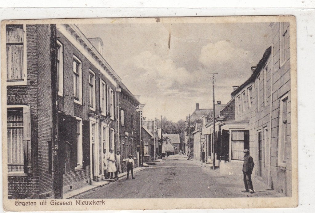 Giessen Nieuwkerk-Dorpsgezicht 1942, Verzenden, 1940 tot 1960, Gelopen, Zuid-Holland