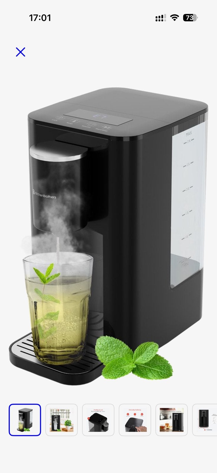 KitchenBrothers Heetwaterdispenser - 2.9L, Ophalen of Verzenden, Zo goed als nieuw