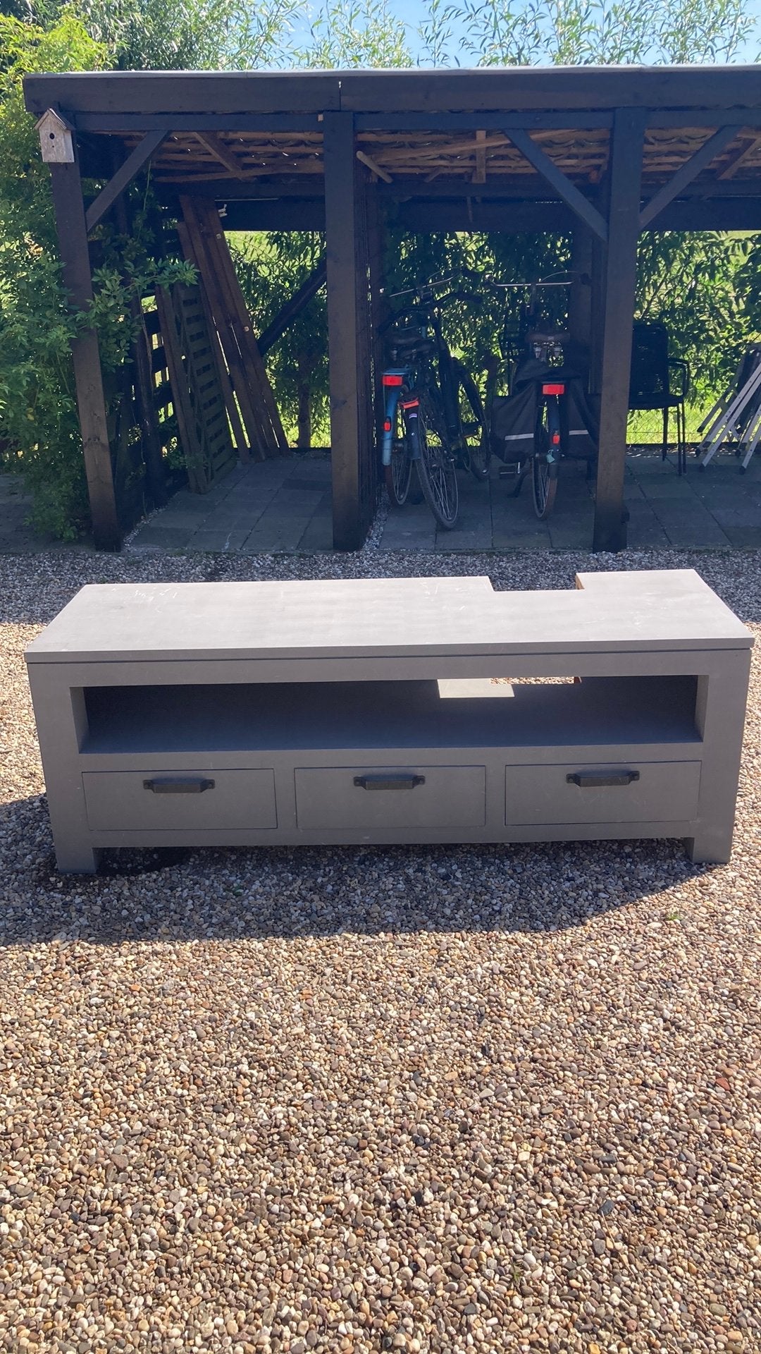 TV-meubel - opknapper, Ophalen, Gebruikt, 100 tot 150 cm, Minder dan 100 cm