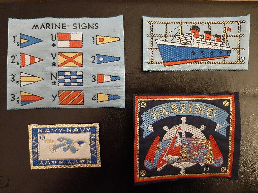 applicaties, Sail, Navy, sport, baby e.a., stof., Verzenden, Zo goed als nieuw, Overige applicaties
