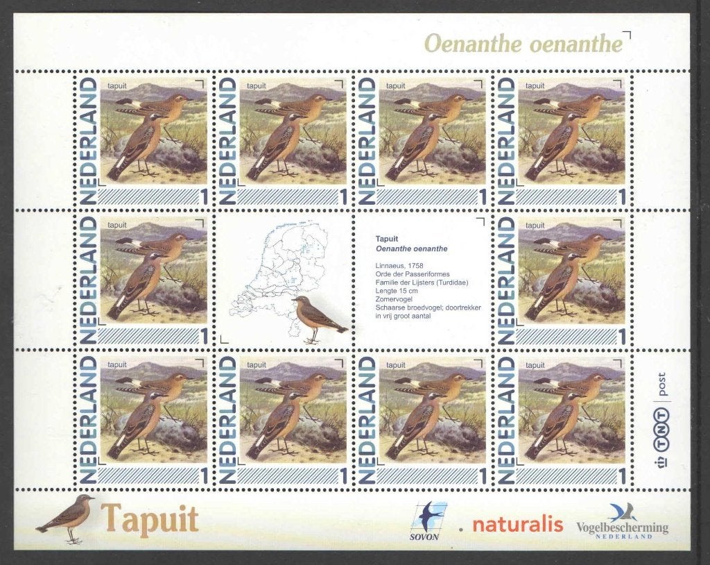 Postzegels Vogels in Nederland: Tapuit, Ophalen of Verzenden, Na 1940, Postfris