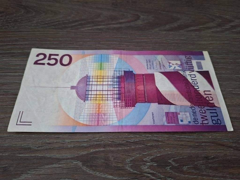 Biljet 250 gulden Vuurtoren, 1985, Ophalen of Verzenden, 250 gulden