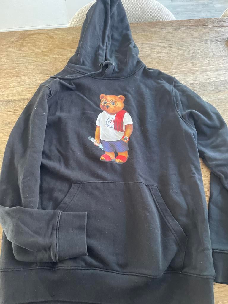 Baron Filou Hoodie Zwart met Beer Print - Maat S, Kleding | Heren, Truien en Vesten, Ophalen of Verzenden, Gedragen, Maat 46 (S) of kleiner