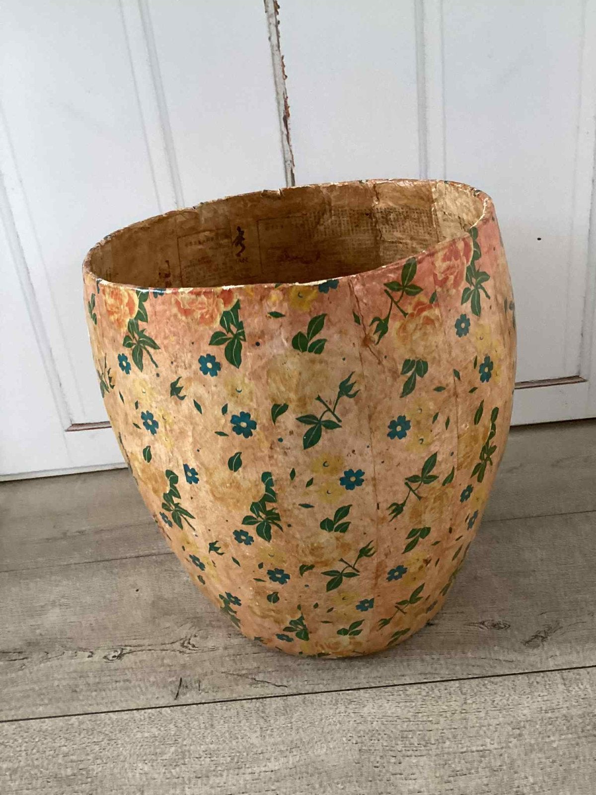Antieke papier-maché chinese vaas, Ophalen of Verzenden