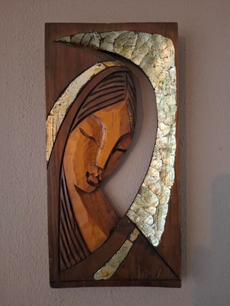 Vintage wanddecoratie Maria, Antiek en Kunst, Ophalen of Verzenden