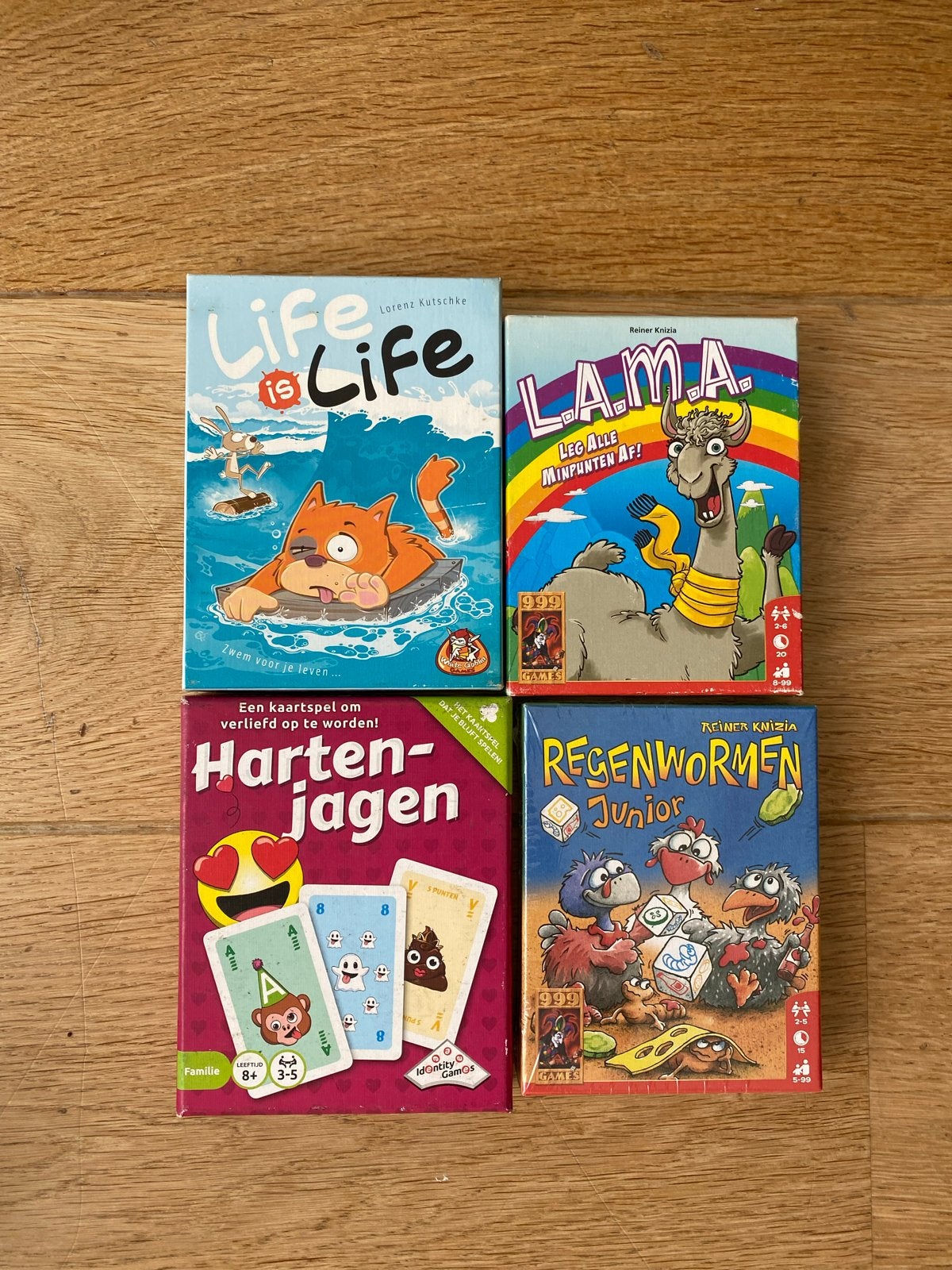 4 Leuke Kaartspellen: Life is Life, L.A.M.A., Hartenjagen, R, Hobby en Vrije tijd, Gezelschapsspellen | Kaartspellen, Een of twee spelers
