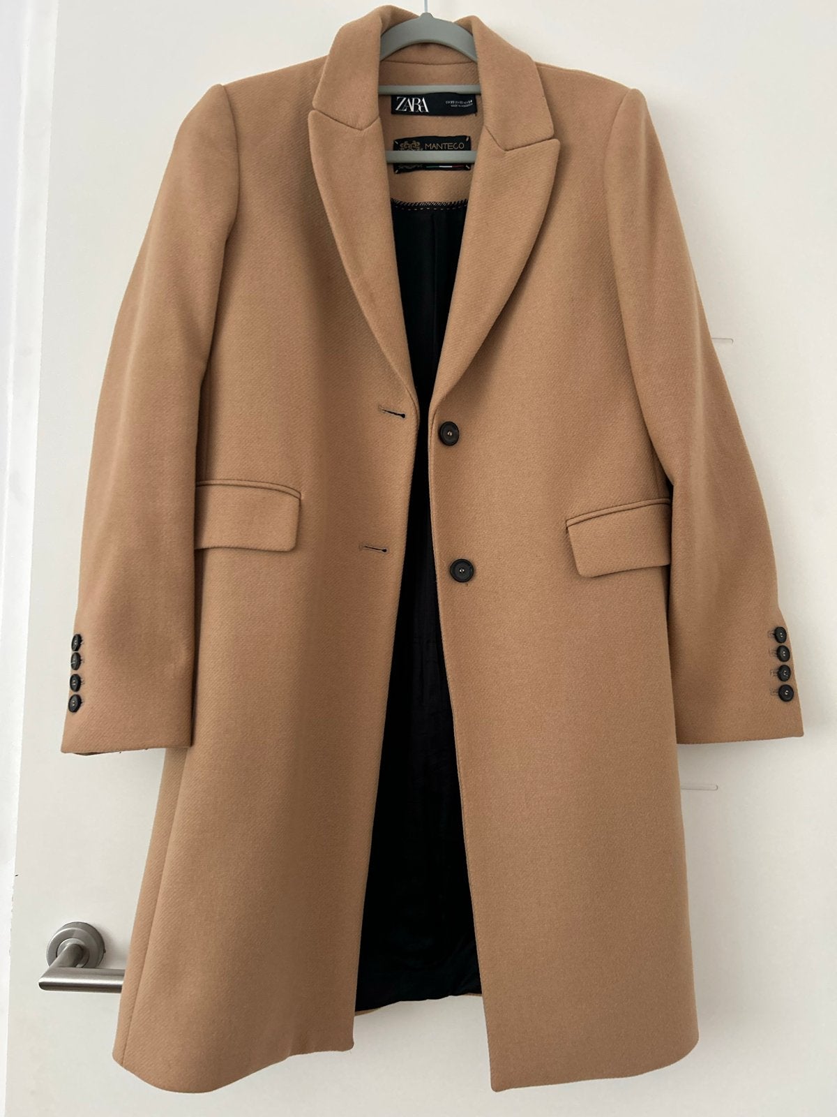 Zara wollen mantel camel maat XS, Kleding | Dames, Jassen | Winter, Ophalen of Verzenden, Zo goed als nieuw, Maat 34 (XS) of kleiner