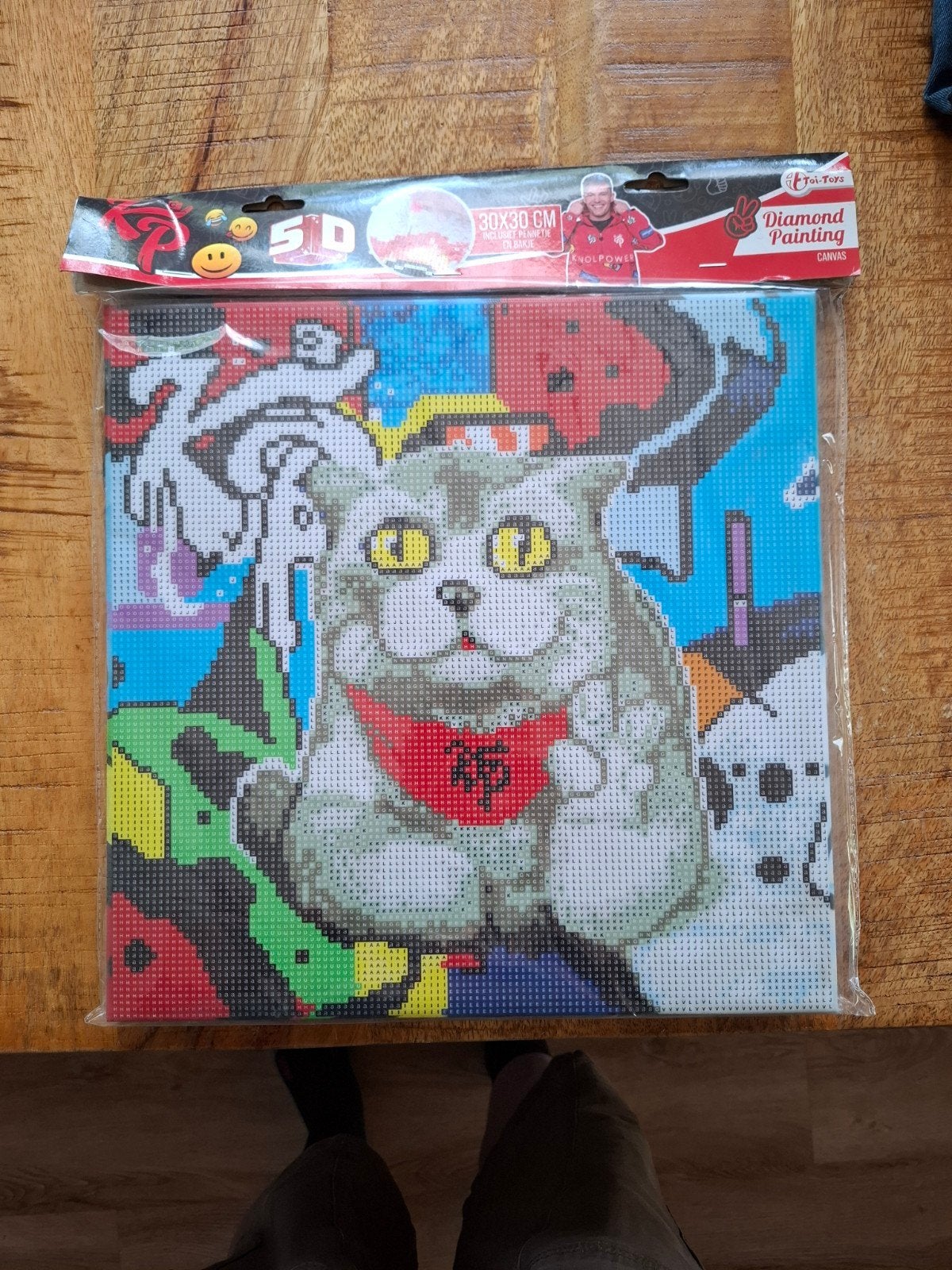 Diamond Painting Kat 30x30 cm van enzo knol, Nieuw, Meerkleurig, Ophalen of Verzenden, Overige merken