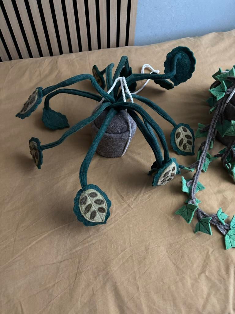 Decoratieve vilten kunstplanten set, Binnen, Groen, Kunstplant, Nieuw