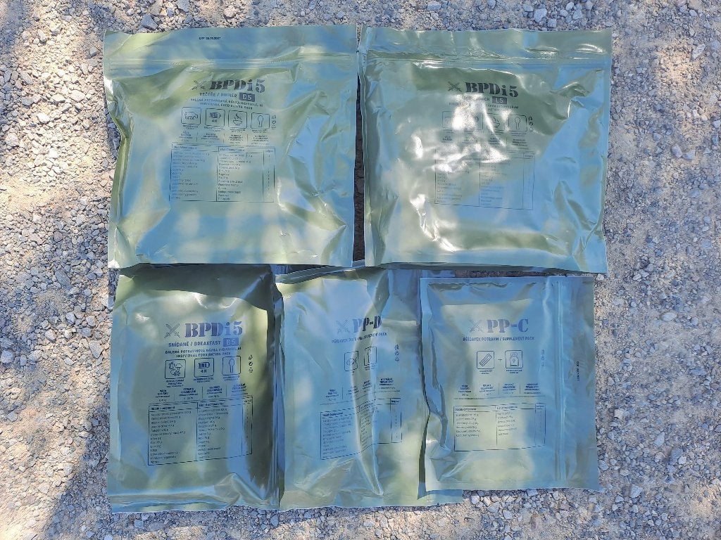Tsjechisch Army MRE / Rantsoen – complete 24H set – BPDi5-, Verzenden, Landmacht, Overige gebieden, Overige typen