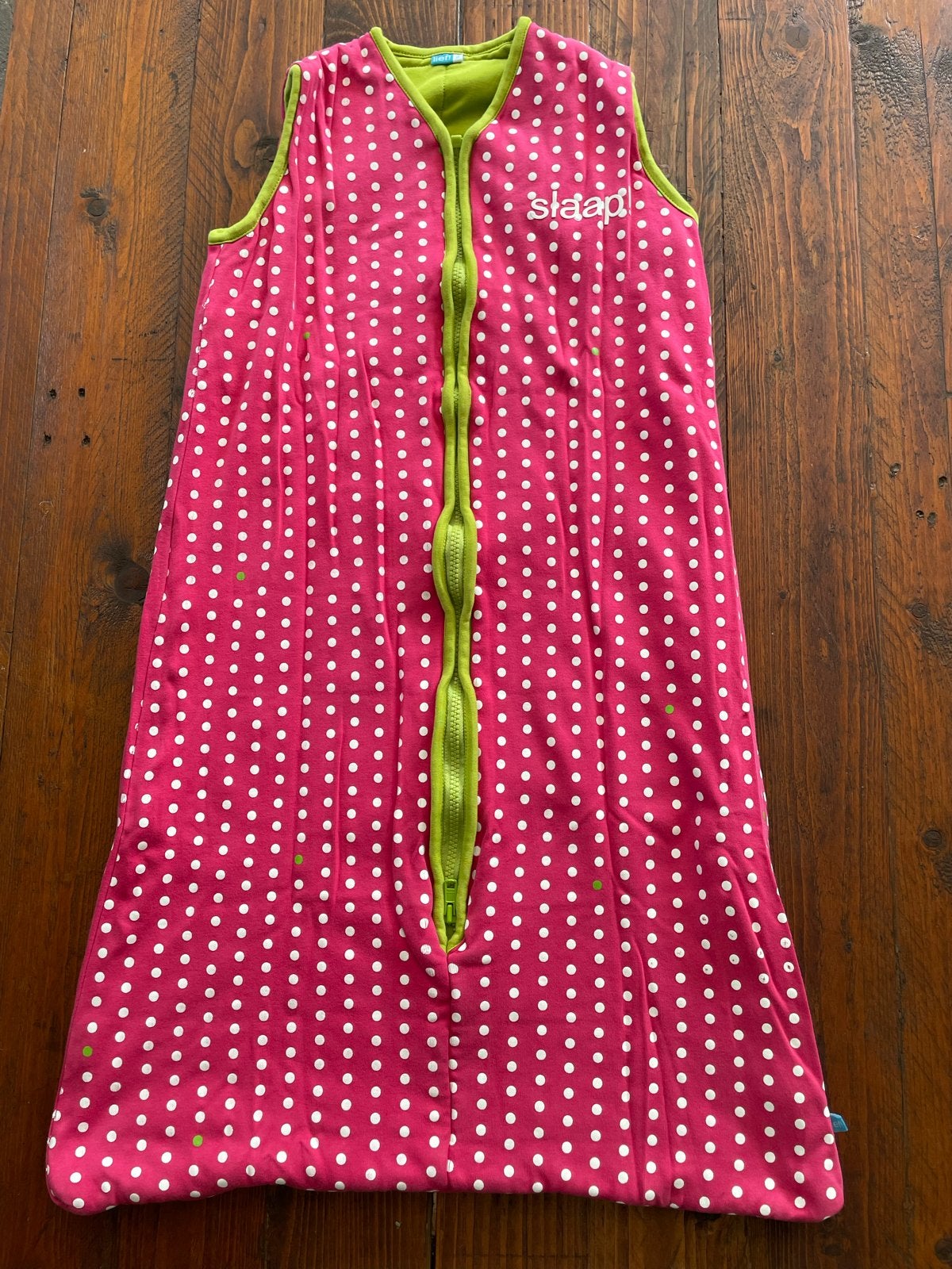 Lief! Slaapzak 90 cm winter - Roze met stippen, Gebruikt, Meisje, Ledikant, Overige typen
