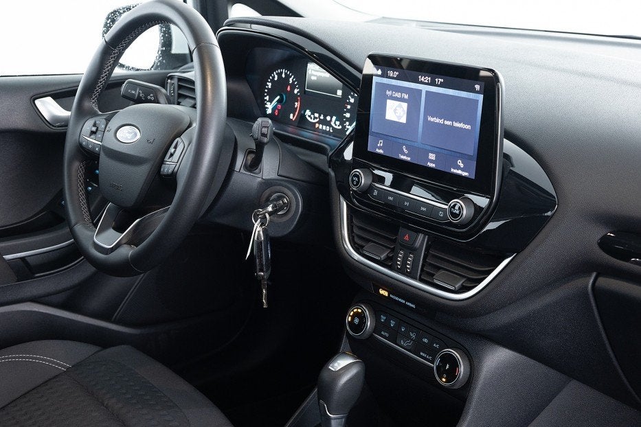 Ford Fiesta 1.0 EcoBoost Titanium Automaat | ECC ✅ 1e Eige, 12 maanden, Gebruikt, Zwart, Bluetooth