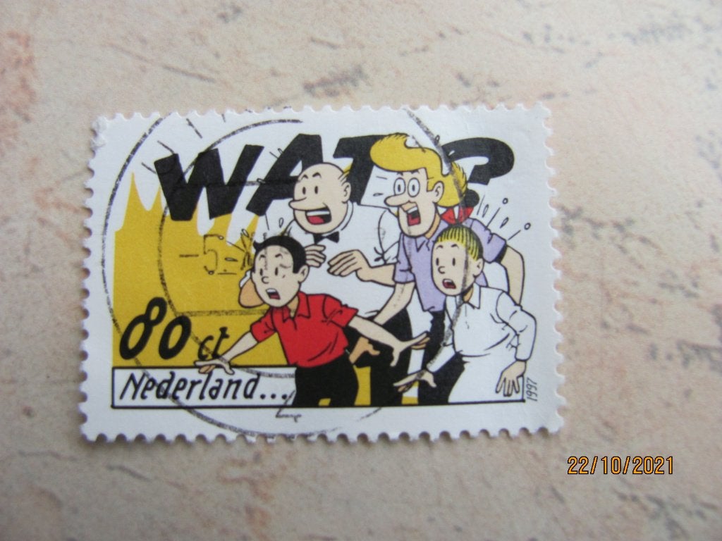 Losse POSTZEGEL Suske en Wiske Nederland 80 cent 1997 IZGS, Ophalen of Verzenden, Suske en Wiske, Gebruikt, Plaatje, Poster of Sticker