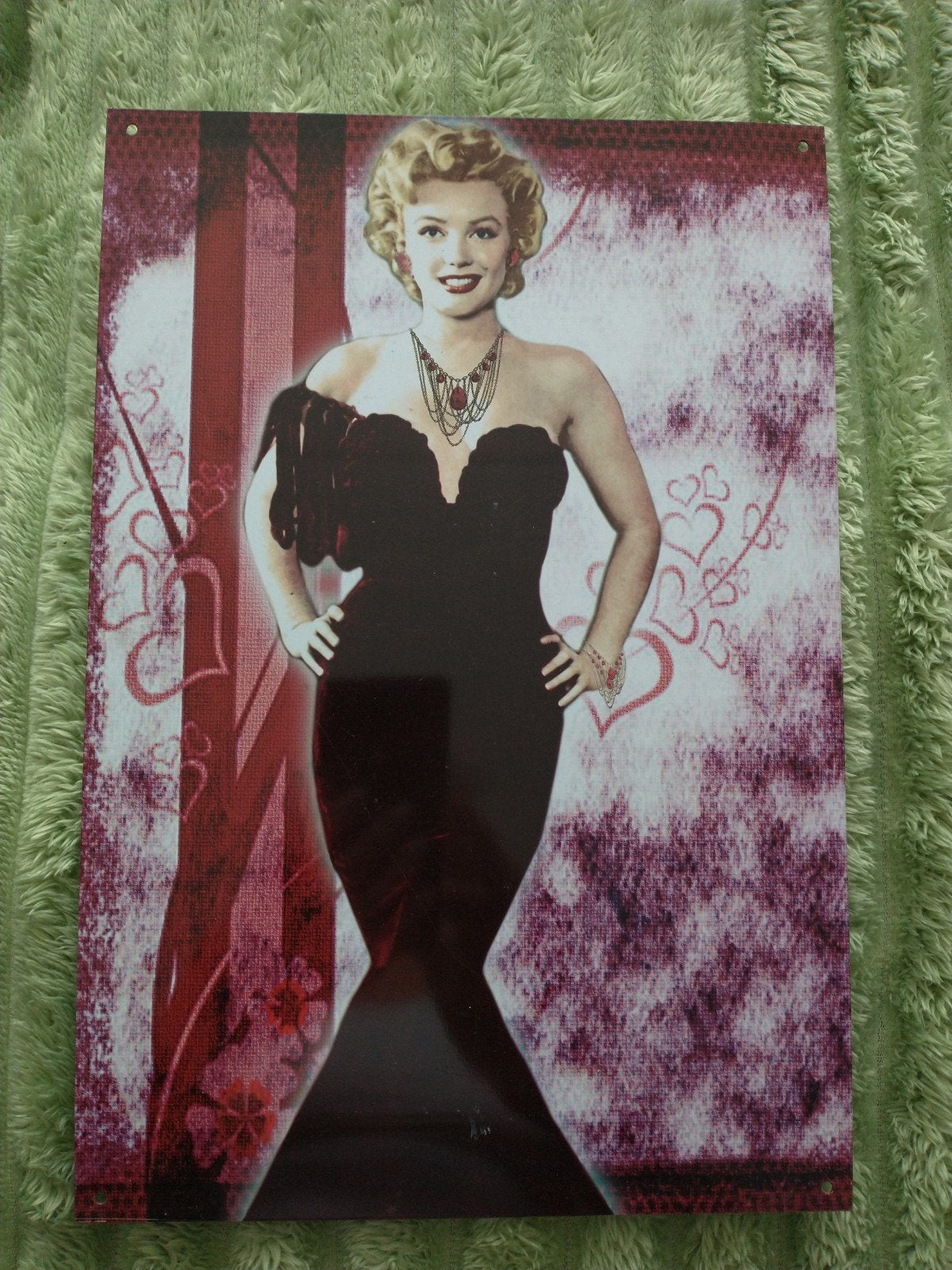 Marilyn Monroe Metalen Plaat - Vintage Look, Vintage, Gebruikt, Meerkleurig, Ophalen of Verzenden