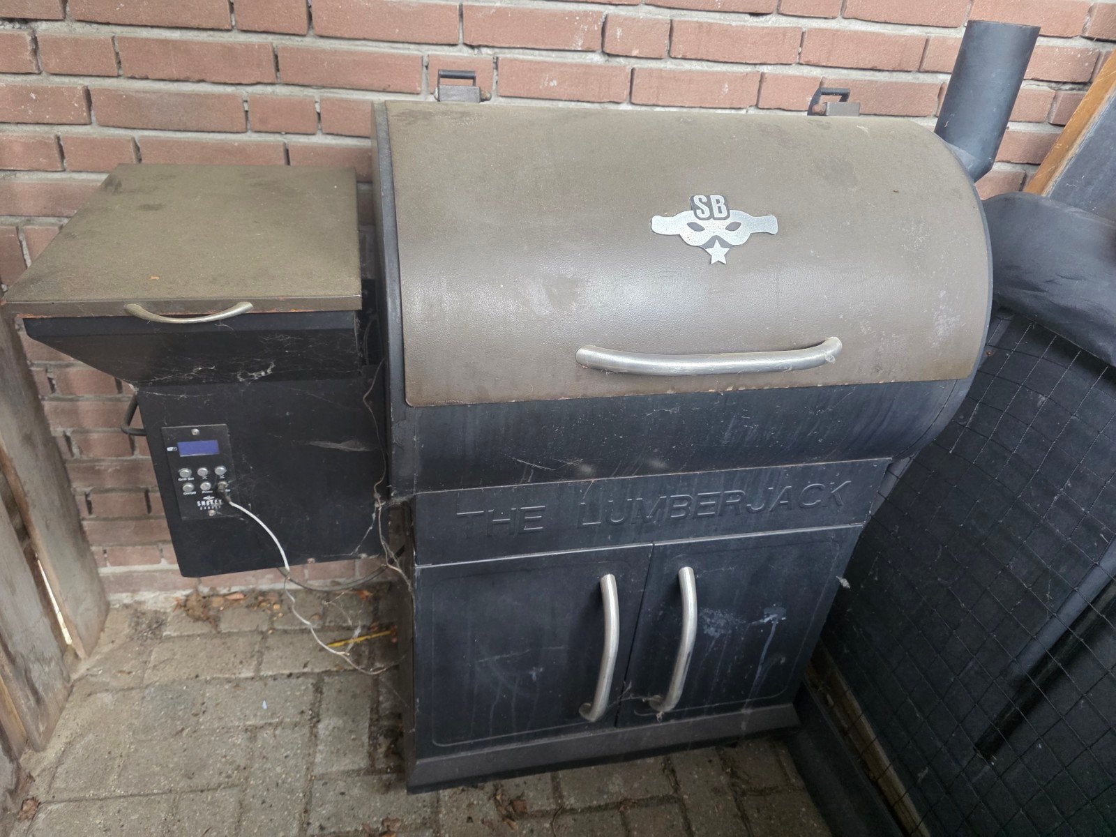 SB The Lumberjack Pellet Grill/Smoker (met werk), Tuin en Terras, Ophalen, Gebruikt, SB The Lumberjack