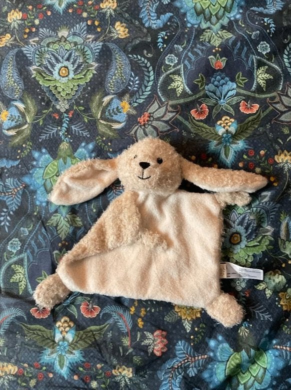 Knuffeldoekje konijn, Ophalen, Hema, Wasbaar, Beige