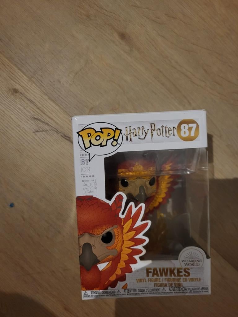 Funko Pop! Harry Potter #87 Fawkes - Kleine doosschade, Verzamelen, Harry Potter, Ophalen, Zo goed als nieuw, Actiefiguurtje