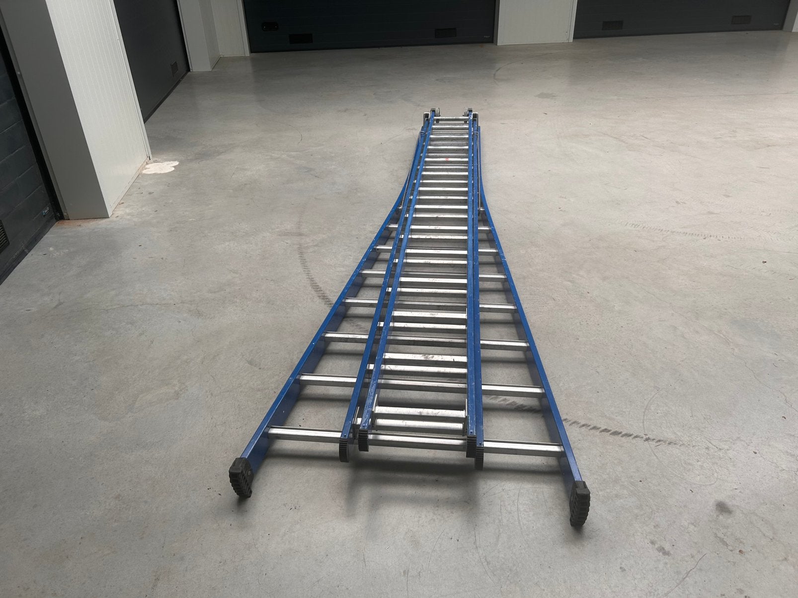 Grote 3 x 14 sport reform ladder, Doe-het-zelf en Verbouw, Ladders en Trappen, Ophalen, Gebruikt, Ladder, 4 meter of meer
