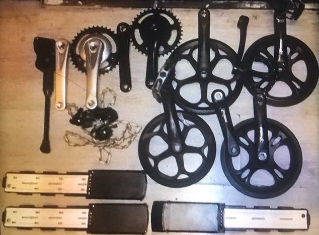 Diverse Ouxi Fatbike onderdelen - Wegens beëindiging hobby, Crankstel of Pedalen, Gebruikt, Staal, Ophalen of Verzenden