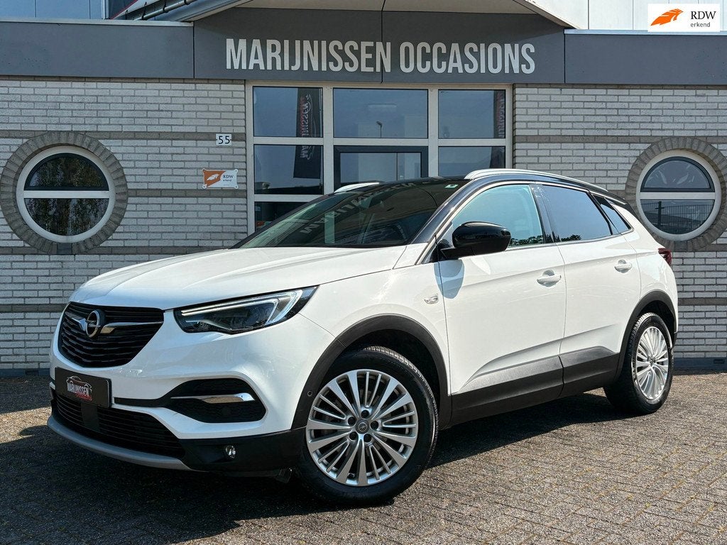 Opel Grandland X 1.2 Turbo Design Line |Navi,Cam,Carplay,PDC, Auto's, Opel, Parkeersensor, Gebruikt, 1199 cc, Leder en Stof