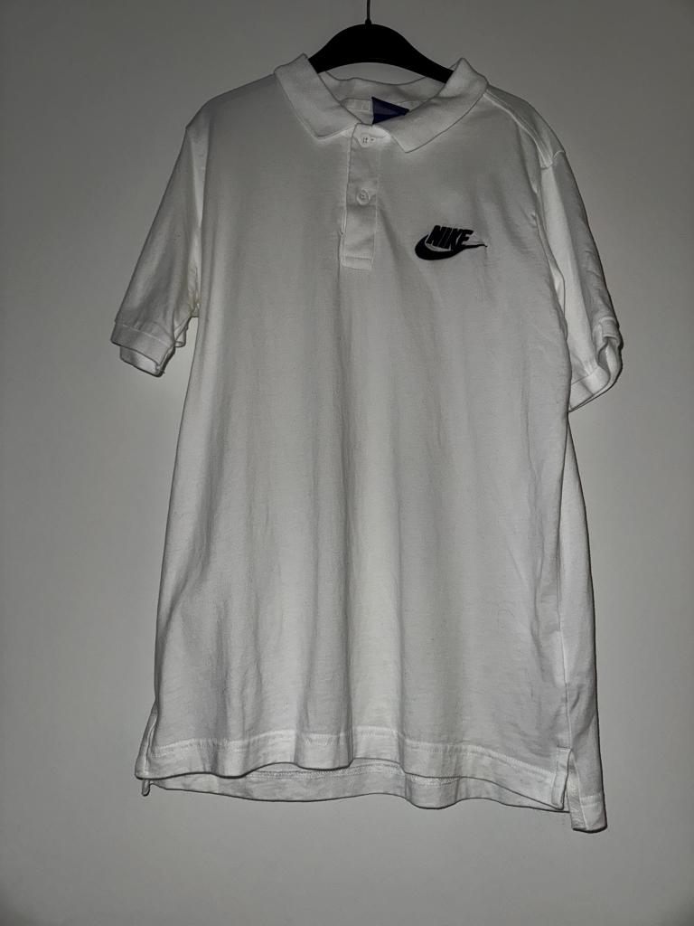 Nike poloshirt wit witte 158 164 170 xl shirt, Verzenden, Zo goed als nieuw, Shirt of Longsleeve, Nike