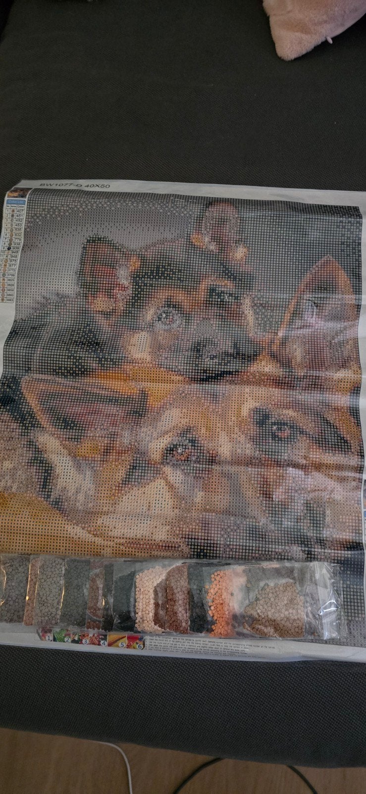 Diamond Painting set - Honden (40x50 cm), Ophalen, Nieuw
