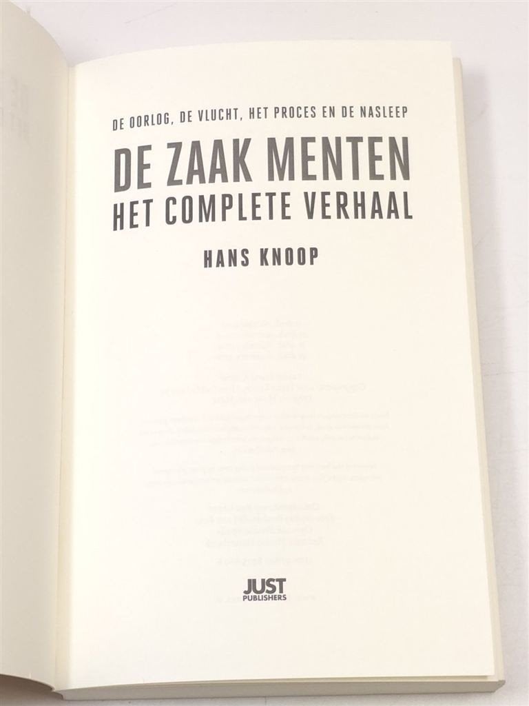 De Zaak Menten — Oorlogsmisdaden & Kunstroof WOII, Ophalen of Verzenden, Tweede Wereldoorlog, Gelezen, Overige onderwerpen