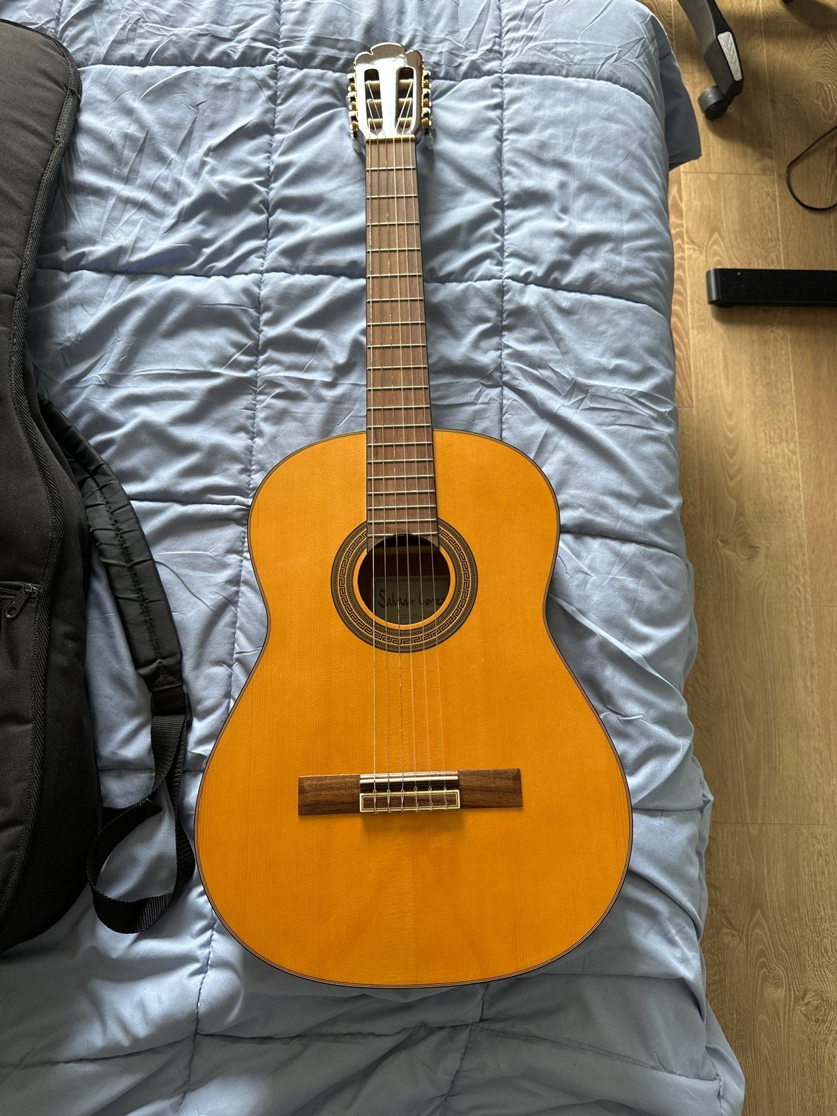 Klassieke gitaar met hoes - Zo goed als nieuw, Ophalen, Zo goed als nieuw, Klassieke of Spaanse gitaar, Met koffer