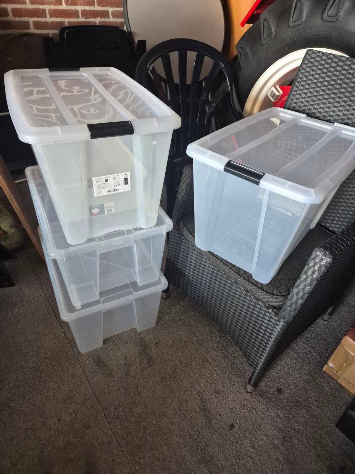 4 grote curver/ikea opberg bakken, Ophalen, Minder dan 35 cm