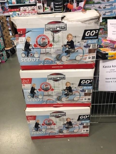 BERG skelterGO² Blue loopfiets en loopauto actie nu €49, Ophalen of Verzenden, Nieuw