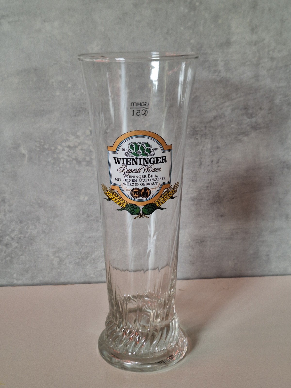 Wieninger Ruperti Weizen bierglas 50 cl, Ophalen of Verzenden, Zo goed als nieuw, Bierglas