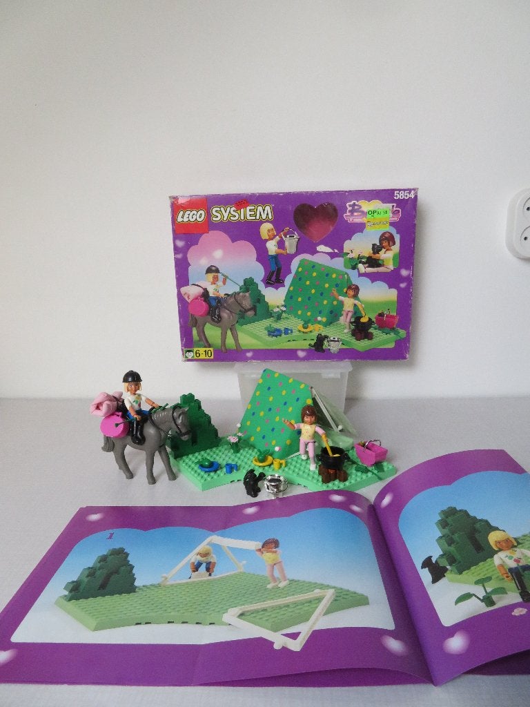 Lego Belville Pony trekking/ Ponykamp 5854, Lego, Inclusief instructies, Ophalen of Verzenden, Zo goed als nieuw